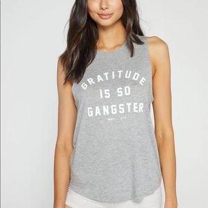 Spiritual Gangster Gratitude Muscle Tank in Grey